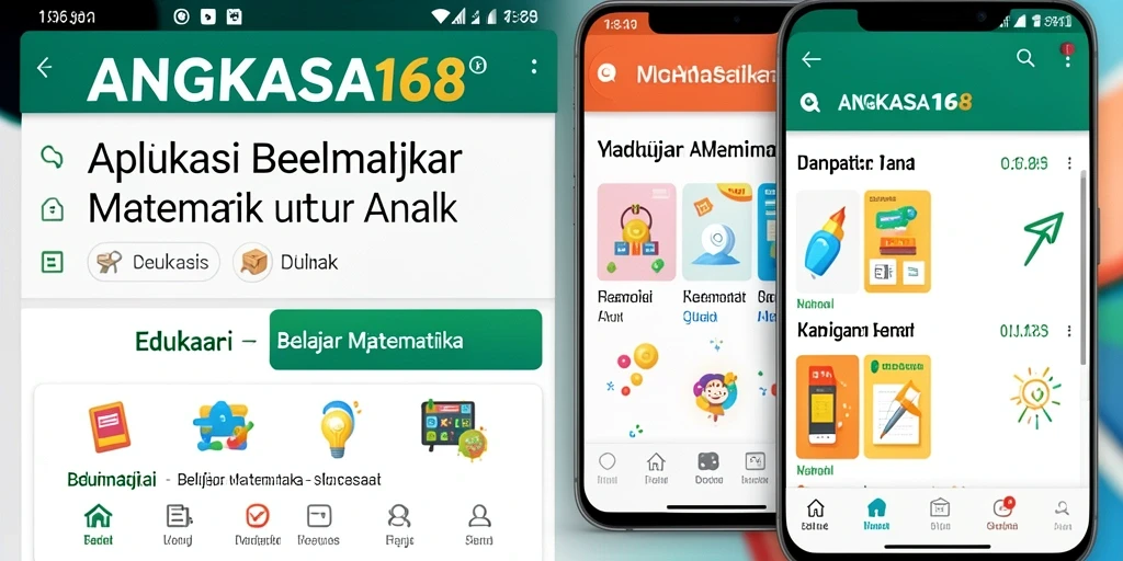 Tampilan antarmuka aplikasi Belajar Matematika yang interaktif dan menarik.