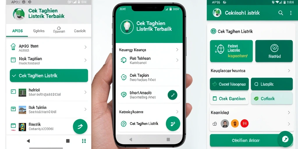 Screenshot antarmuka aplikasi API36 untuk cek tagihan listrik.