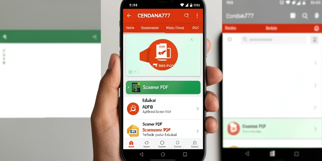 Antarmuka CENDANA777 yang sederhana dan fungsional untuk Scanner PDF.
