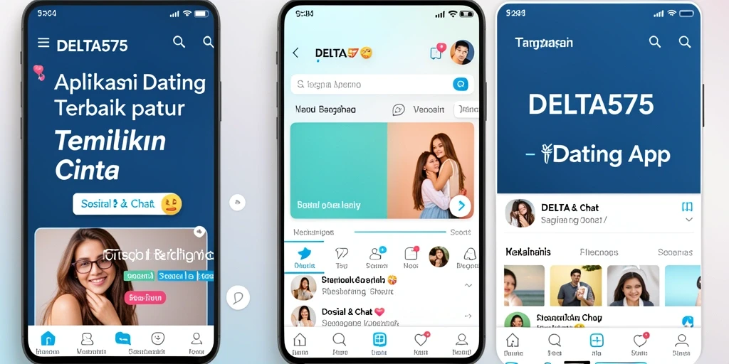 Antarmuka pengguna aplikasi DELTA575 yang modern dan menarik.