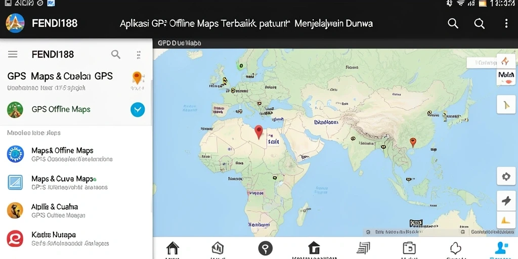 Antarmuka pengguna FENDI188 yang memudahkan navigasi GPS Offline.