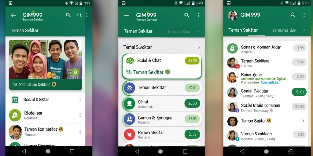 Tampilan antarmuka pengguna GIM999 yang sederhana dan menarik.