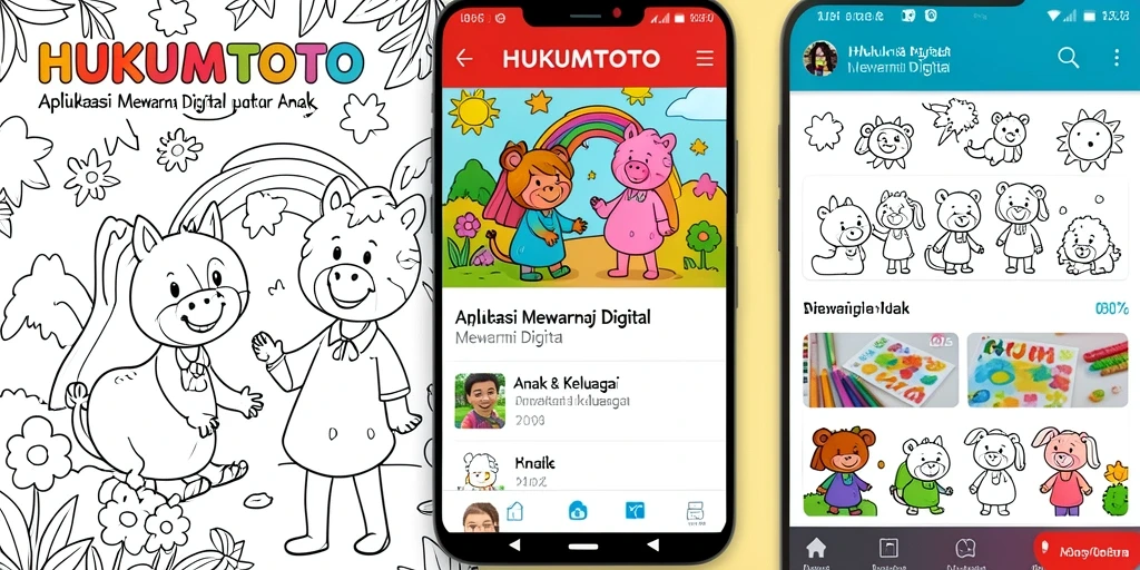 Tampilan antarmuka HUKUMTOTO yang ramah anak.