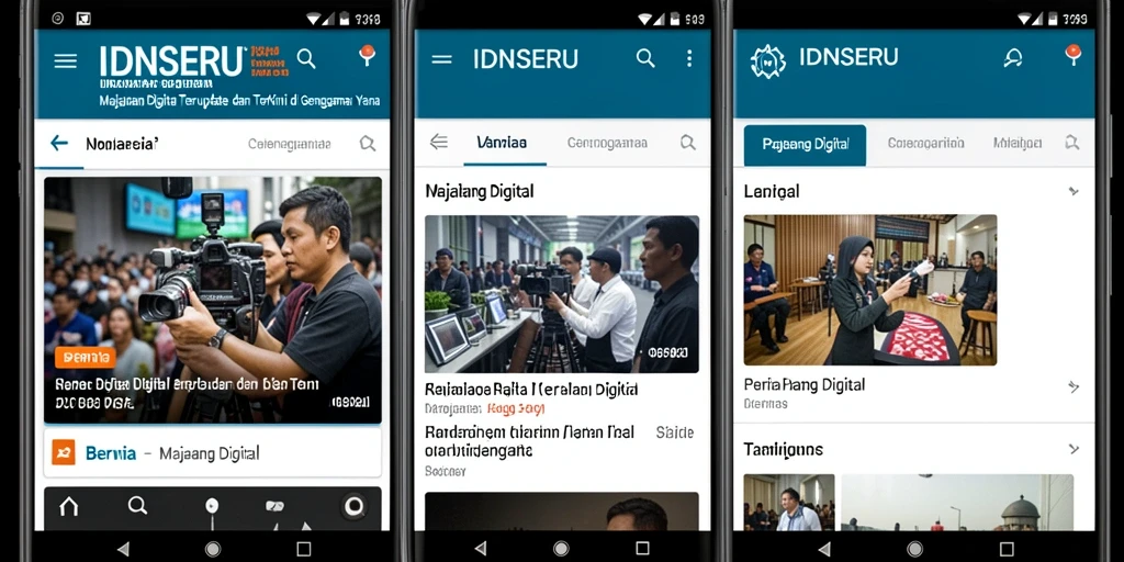 Antarmuka menarik dan informatif dari aplikasi IDNSERU.