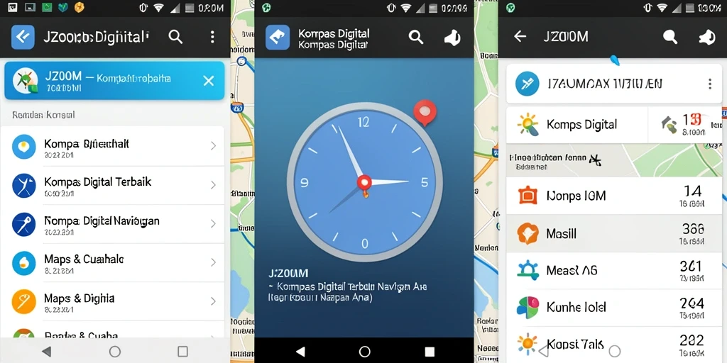 Antarmuka J200M yang intuitif dan fungsional untuk navigasi.
