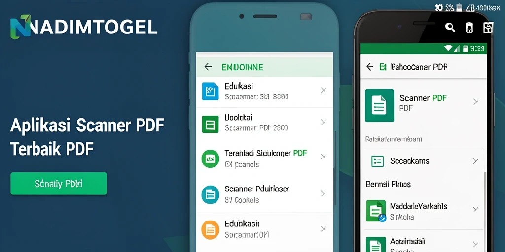 Antarmuka aplikasi NADIMTOGEL yang sederhana dan fungsional untuk Scanner PDF.