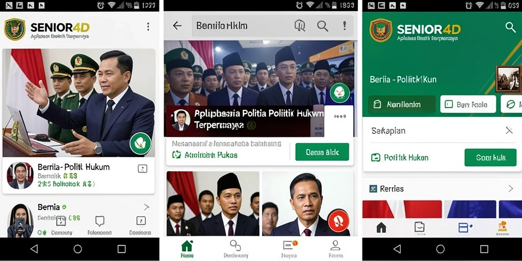 Antarmuka aplikasi SENIOR4D yang informatif dan mudah digunakan.