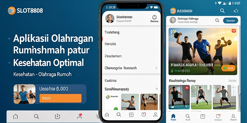 Antarmuka SLOT8808 menampilkan berbagai fitur latihan dan pelacakan kemajuan.